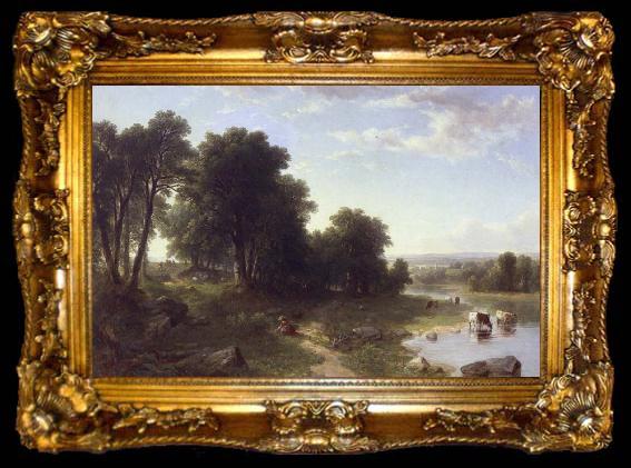 framed  Asher Brown Durand Strawberrying, ta009-2